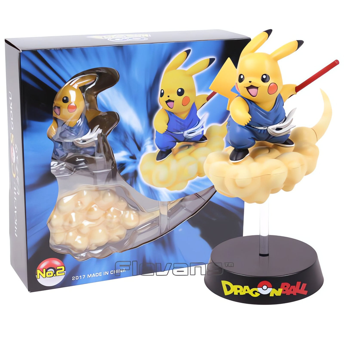 Pikachu in a Son Goku outfit, 18cm figure – Blue