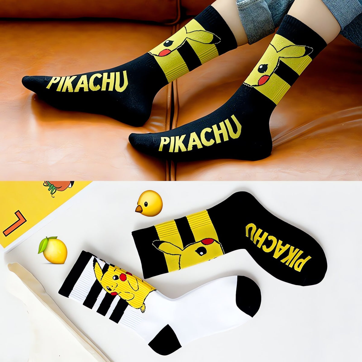 Pikachu print sports socks for adults – photo 10