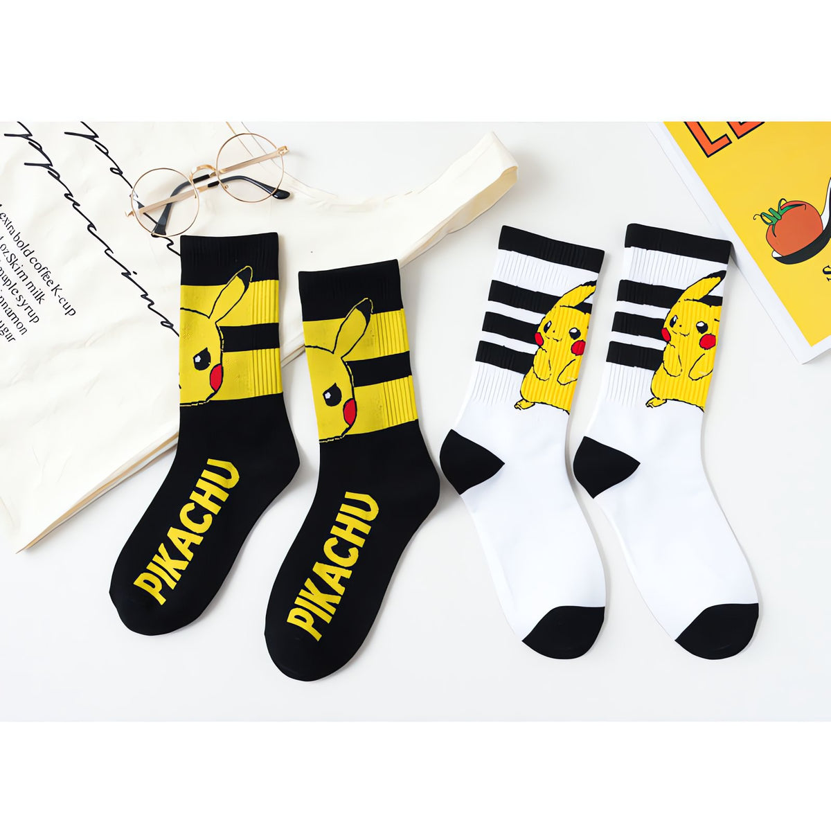 Pikachu print sports socks for adults – photo 14