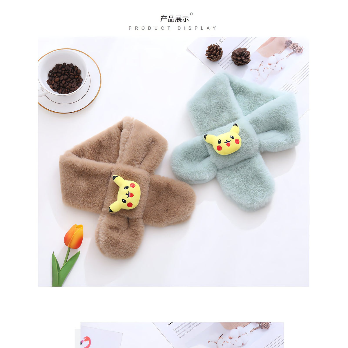 Pikachu toddler fleece scarf – photo 2