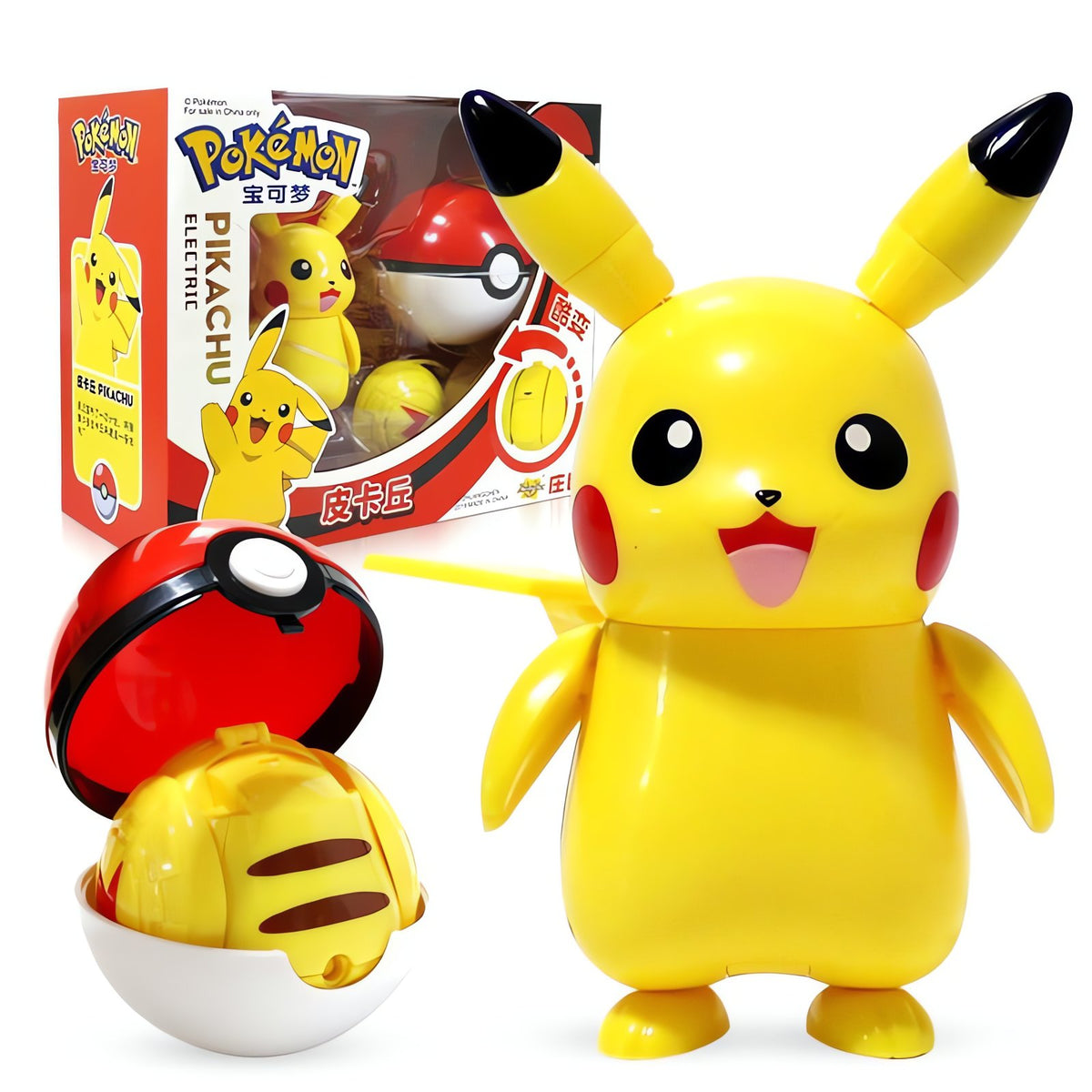 Pikachu figure with Poké Ball