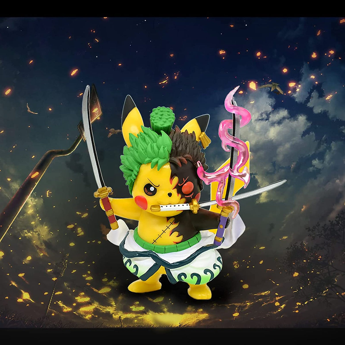 Pikachu figure dressed as Roronoa Zoro, 10cm – photo 4