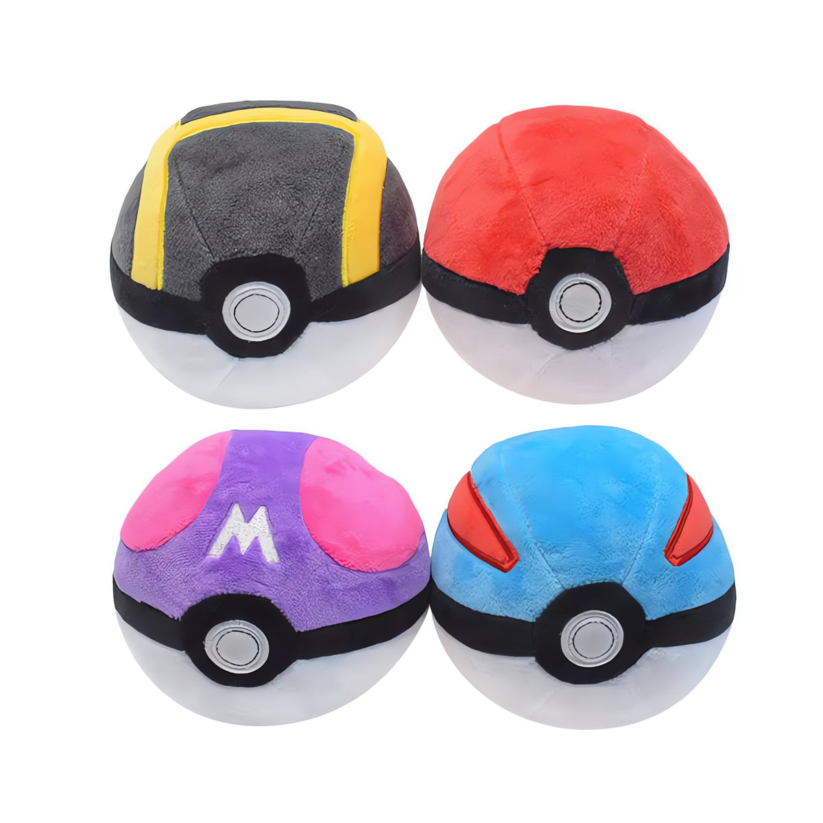 Set of four plush Poké Balls, 12cm – photo 2
