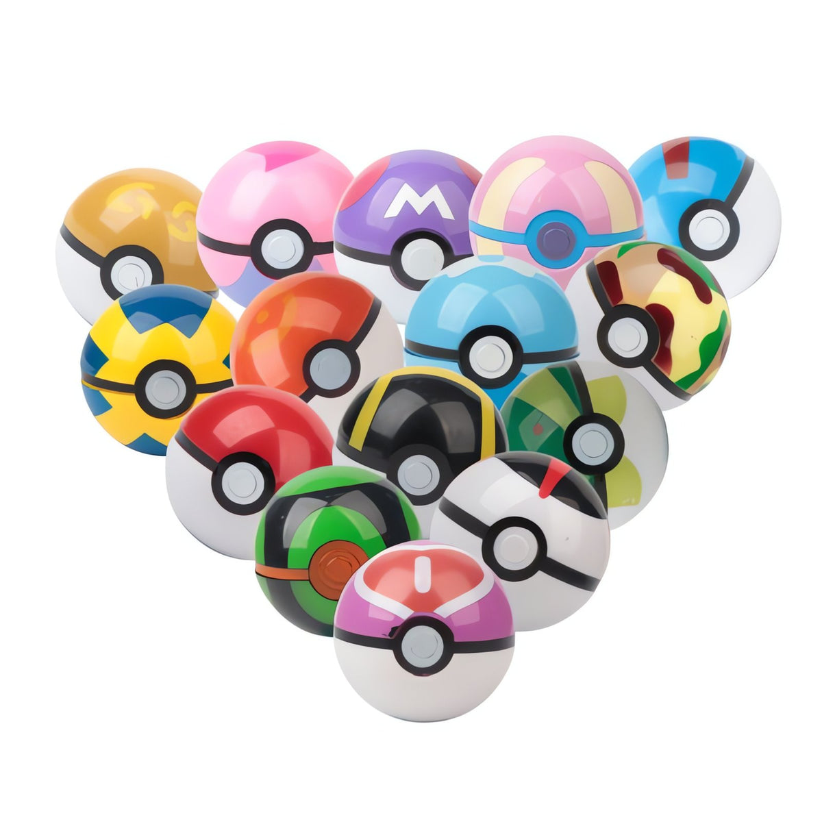 Collection of 13 Master Ball Poké Balls with figures – photo 3