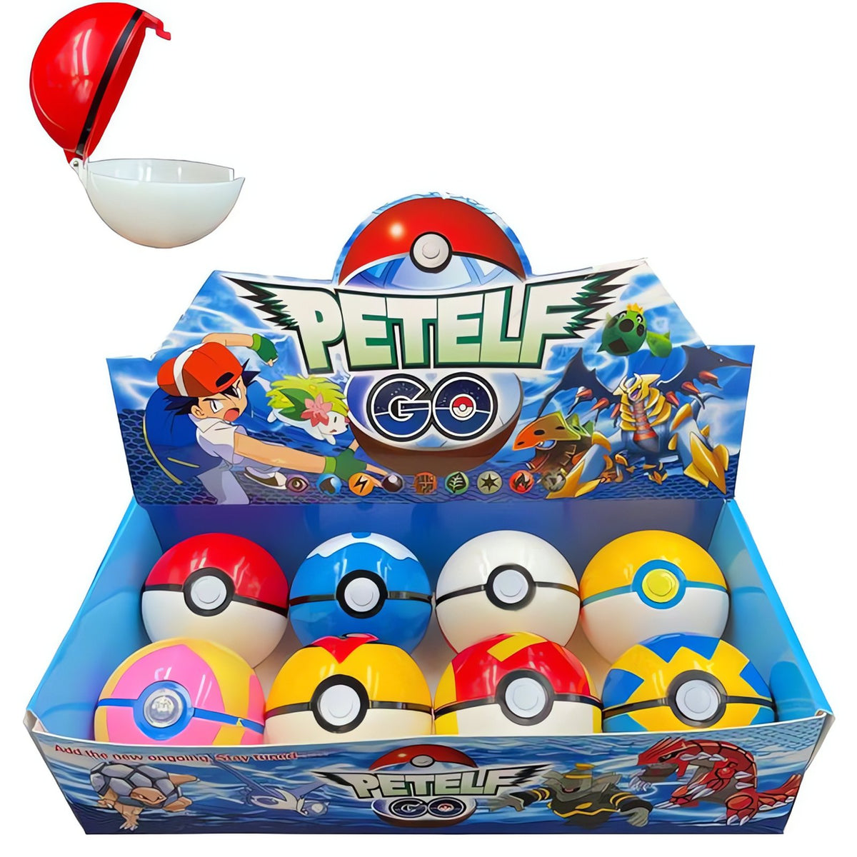 Set of eight large Poké Balls with figures – photo 2