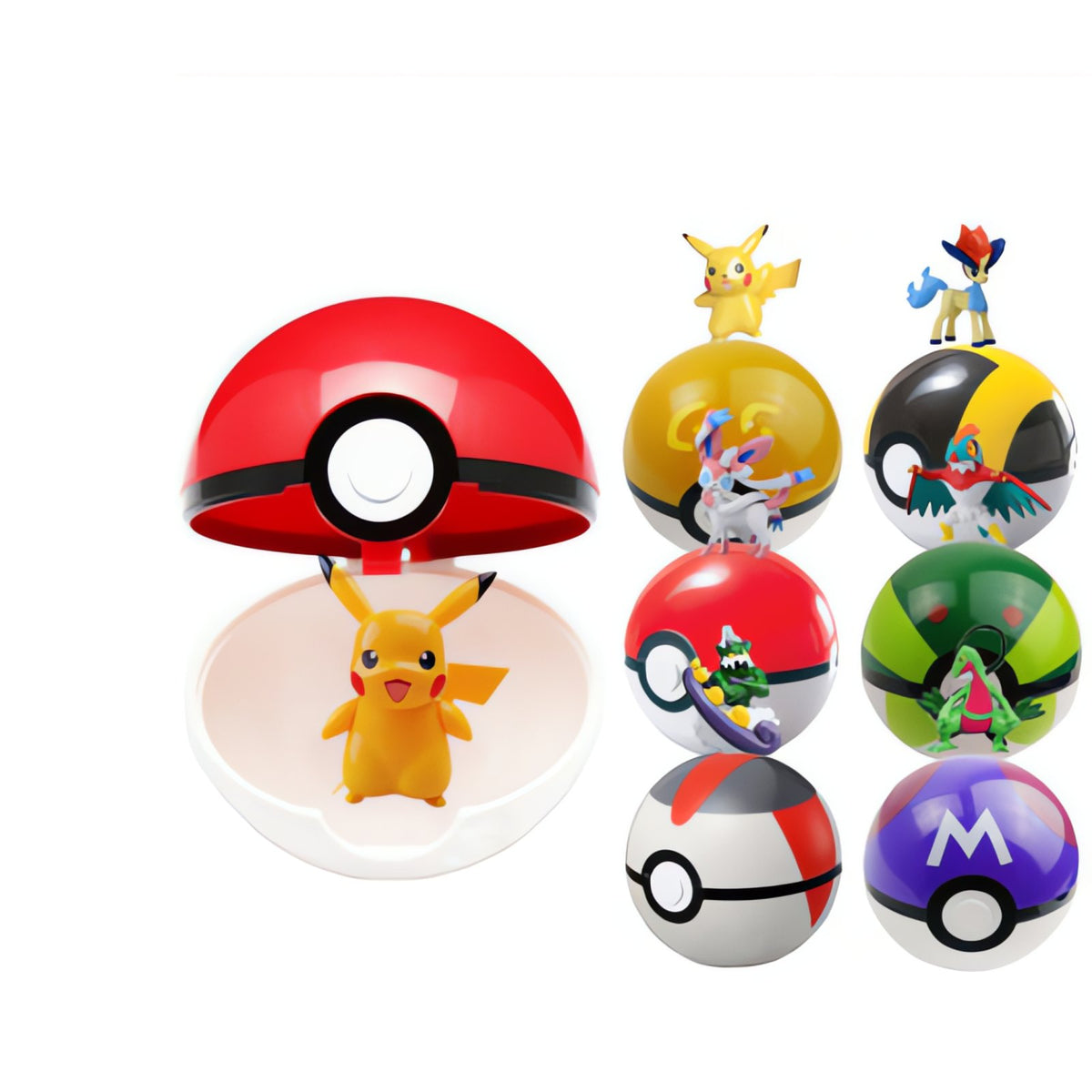 Set of 12 mini Poké Balls with 12 Pokémon figures – photo 2