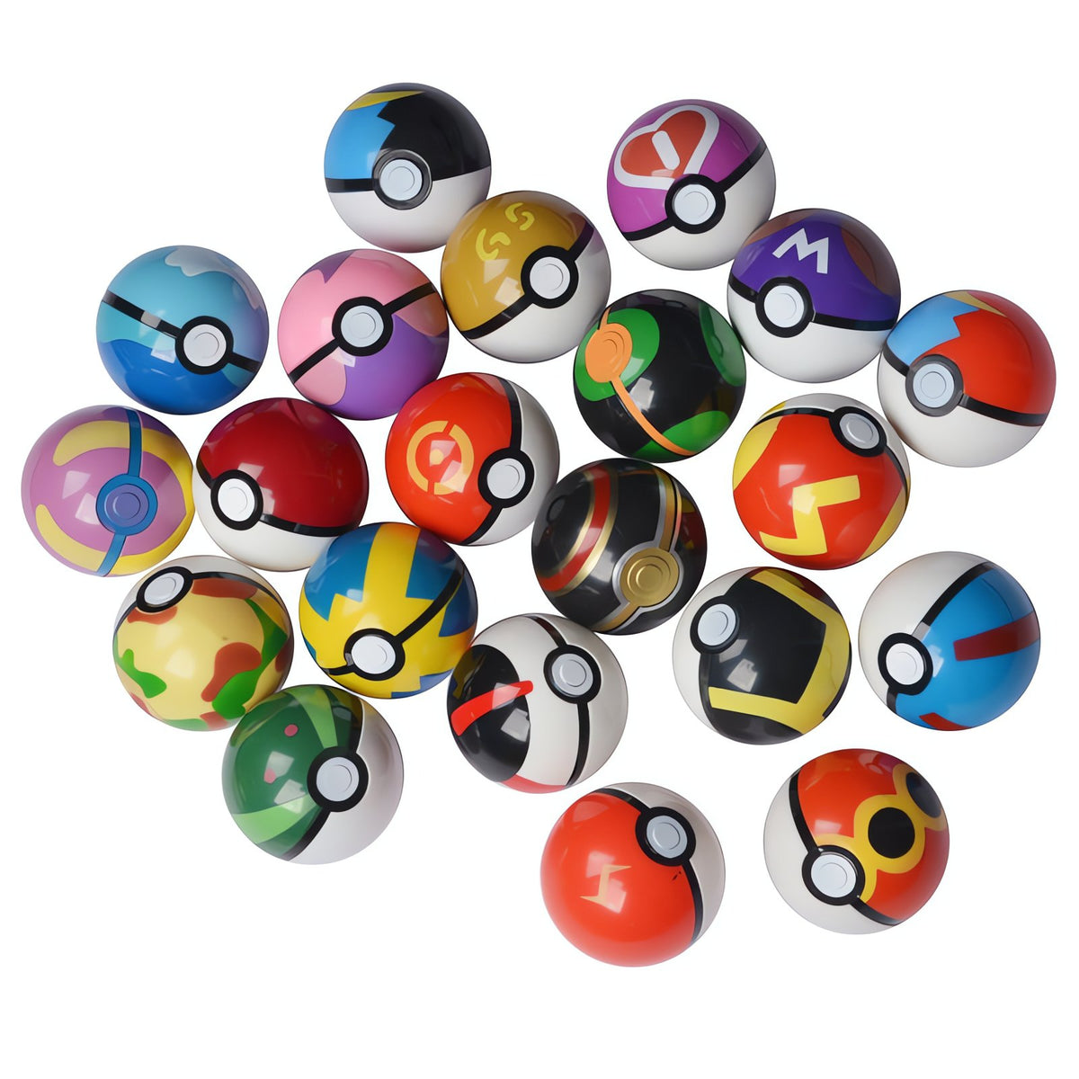 Set of Poké Balls with mini Pokémon figures inside – photo 2