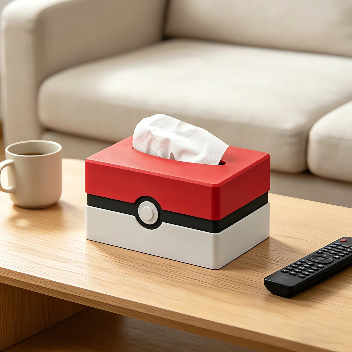 Poké Ball tissue dispenser, red and white – photo 5
