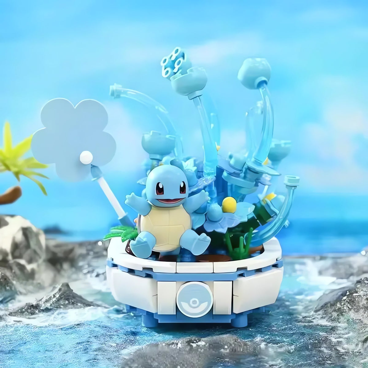 Pokémon building block figure set with mini scene – Squirtle