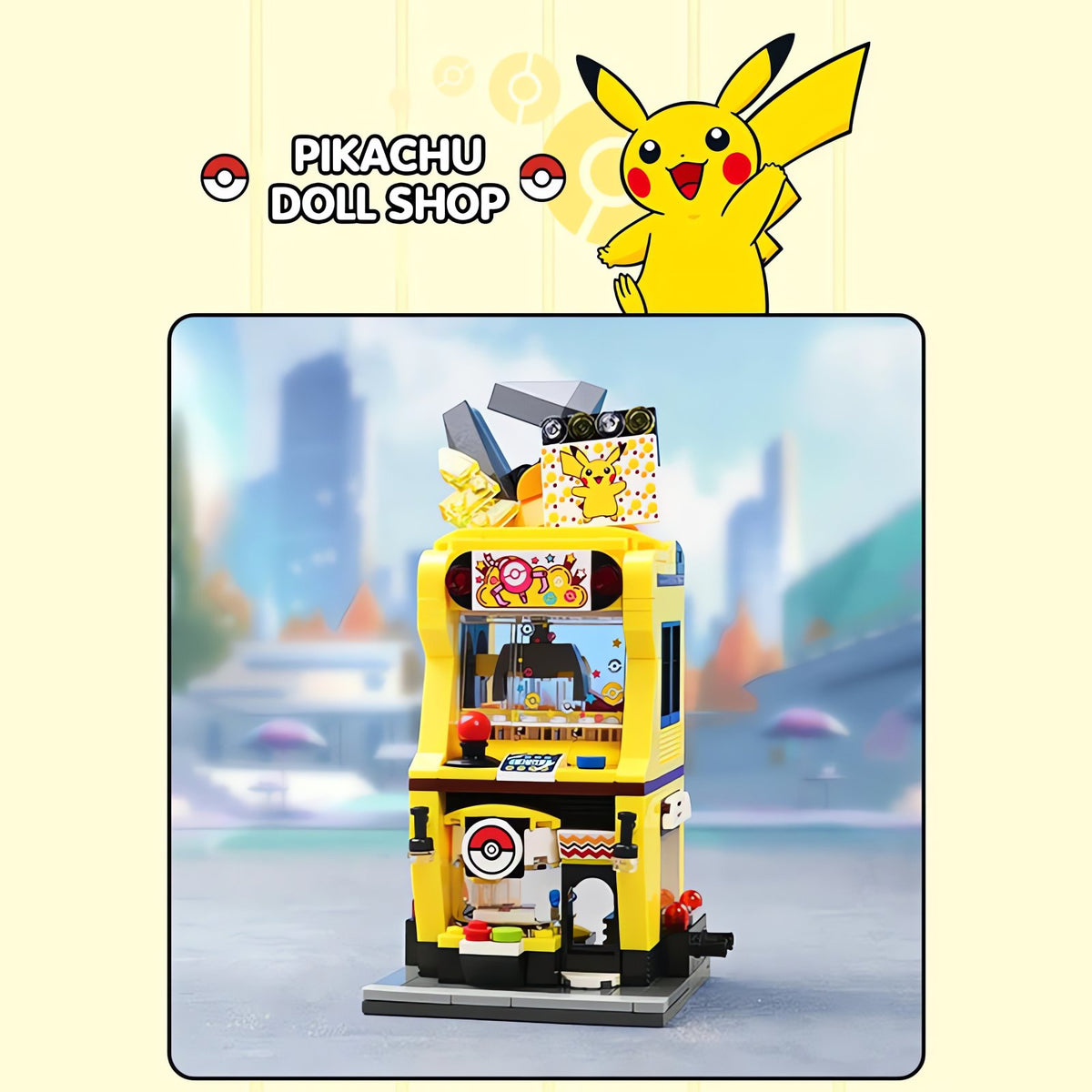 Pokémon building block set with Pikachu or Squirtle building – Pikachu