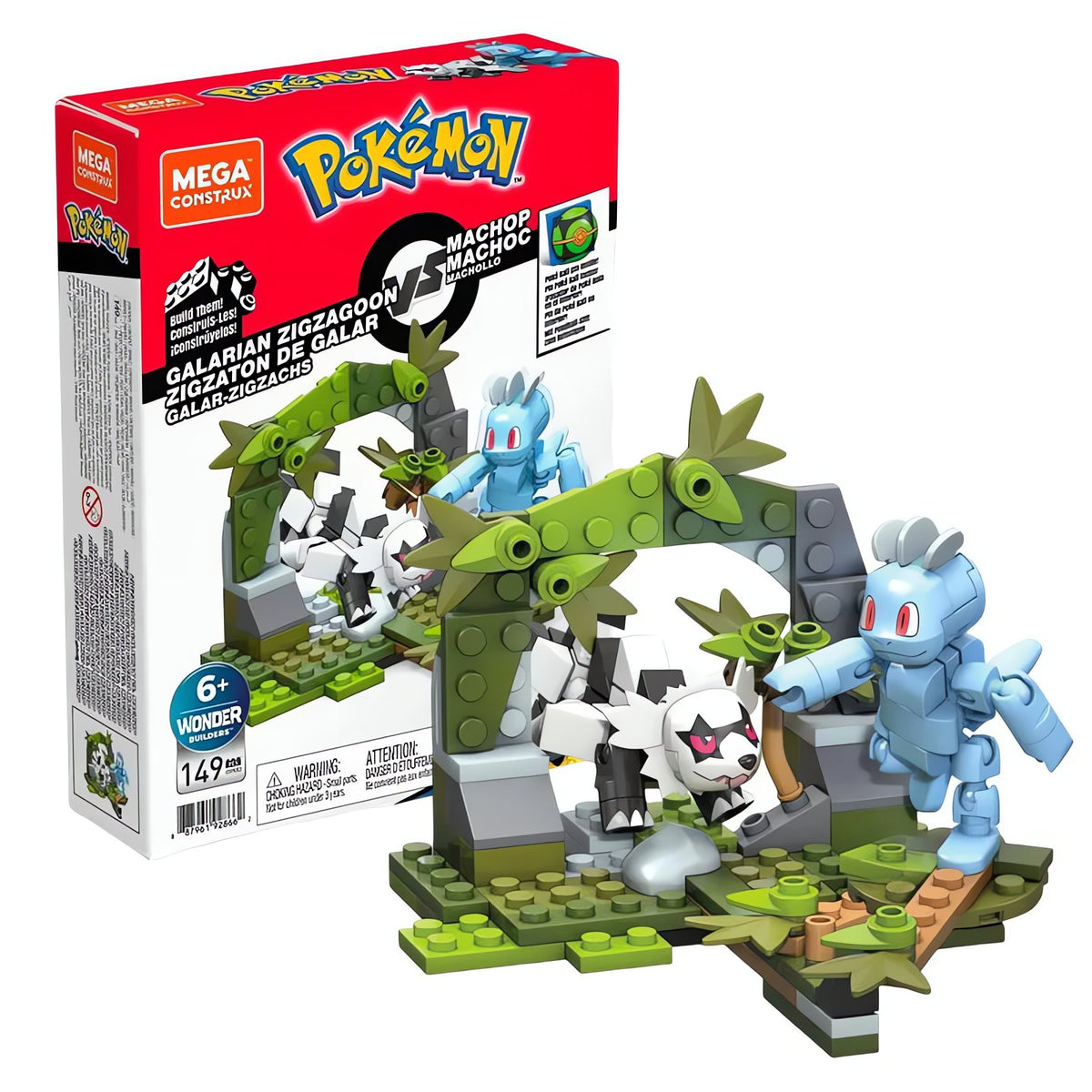 Pokémon interlocking brick building set – Zigzagoon and Machop