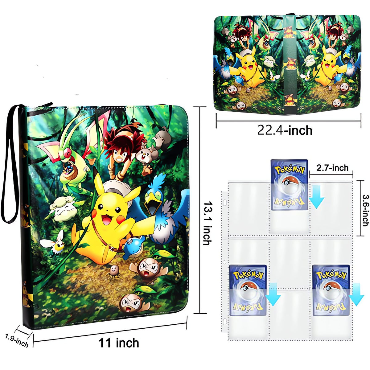 Pokémon card binder with zip, holds 720 cards – photo 7