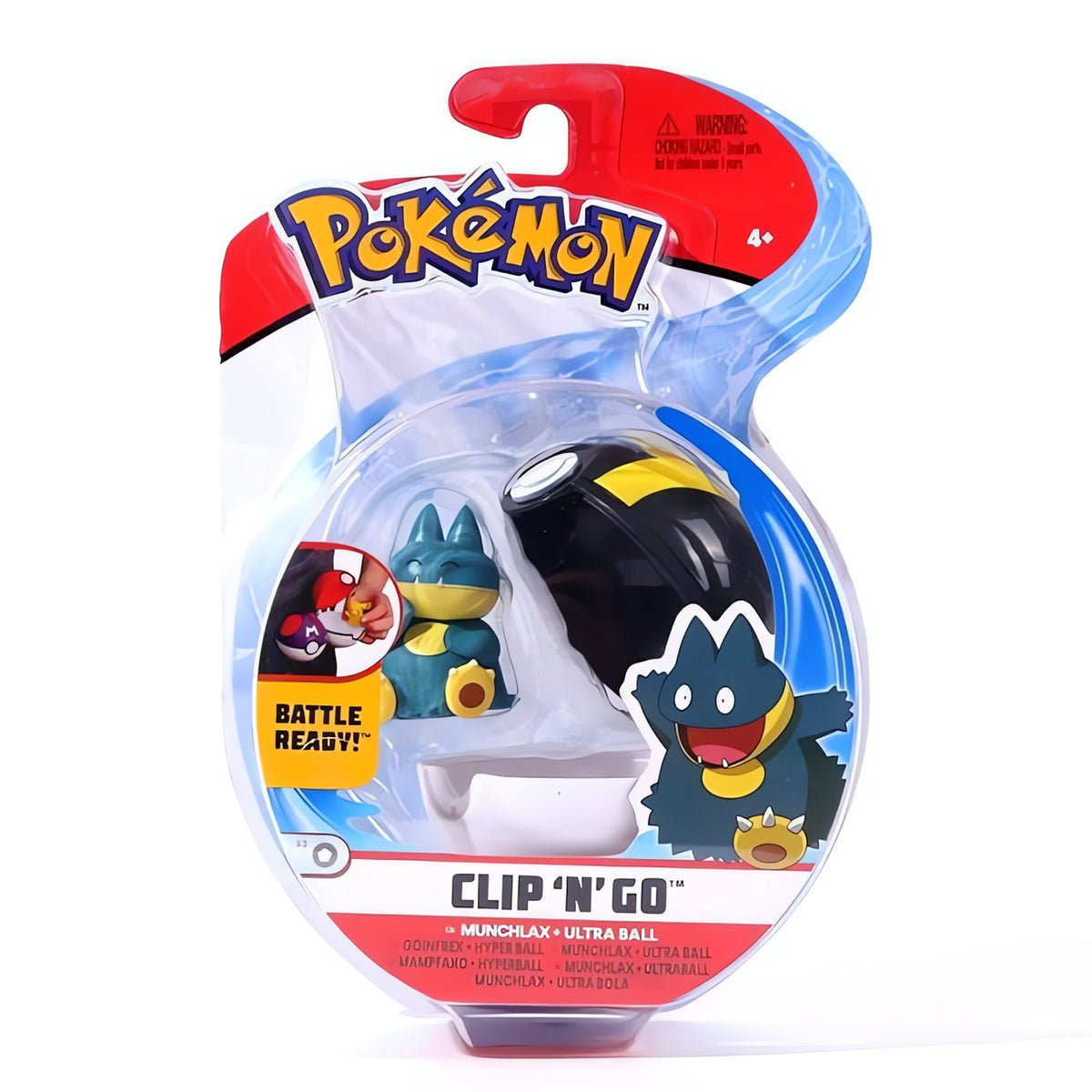Pokémon Clip 'n' Go Poké Ball with figure and belt clip – Munchlax