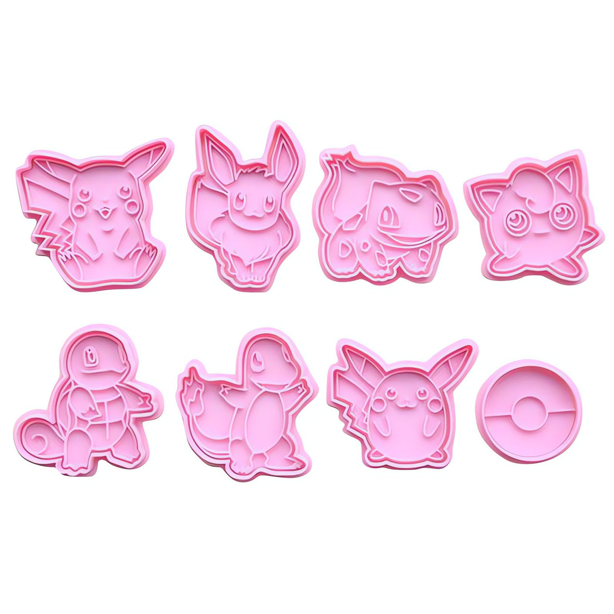 Set of eight Pokémon cookie cutters