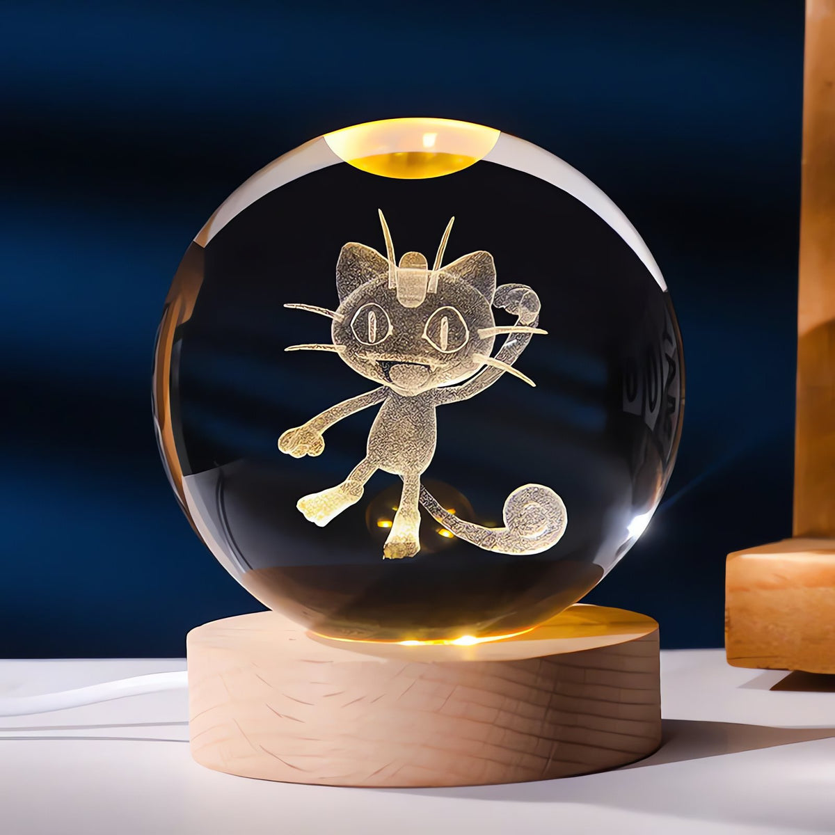 Pokémon crystal ball night light – Meowth