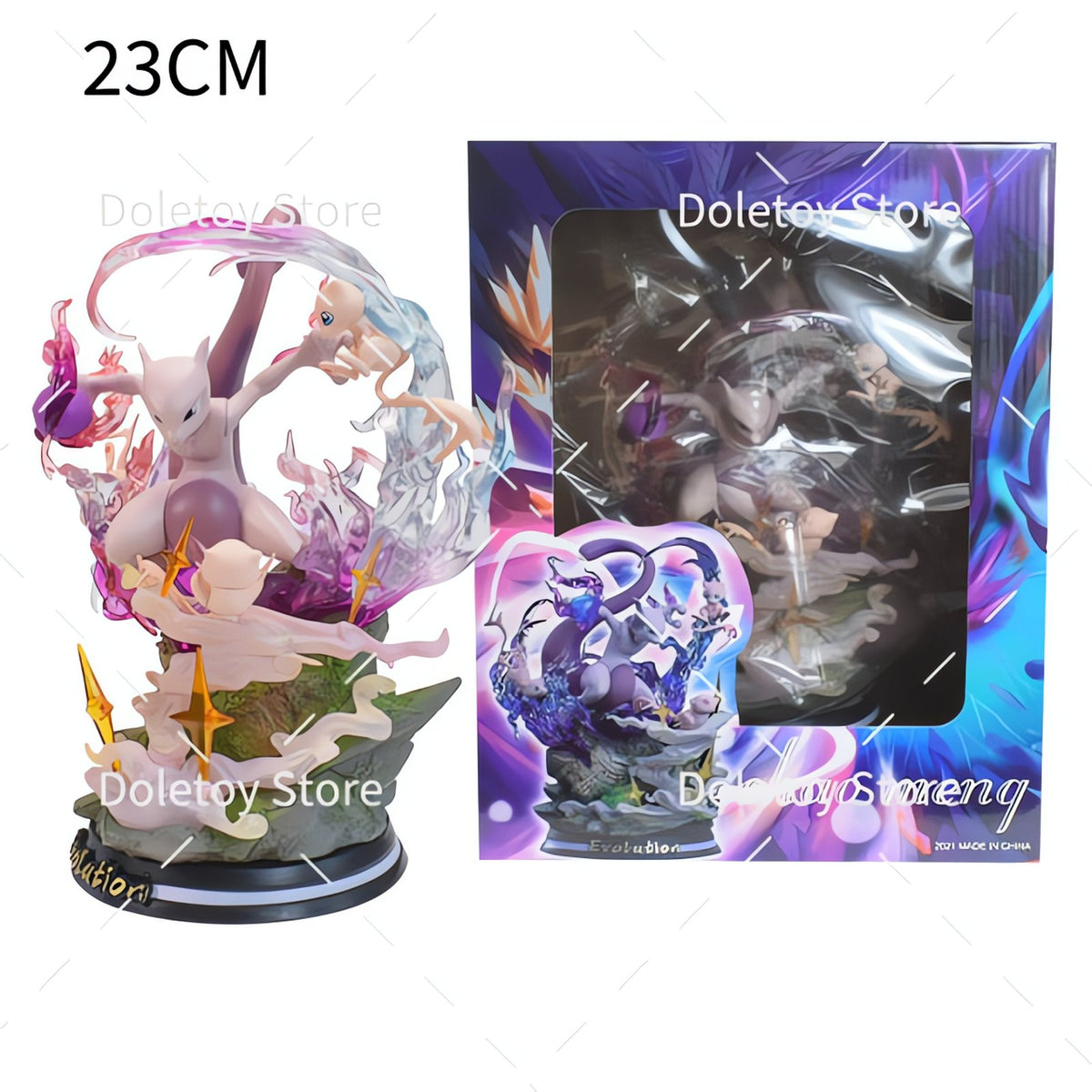 Charizard evolution figure showing three stages – Mewtwo