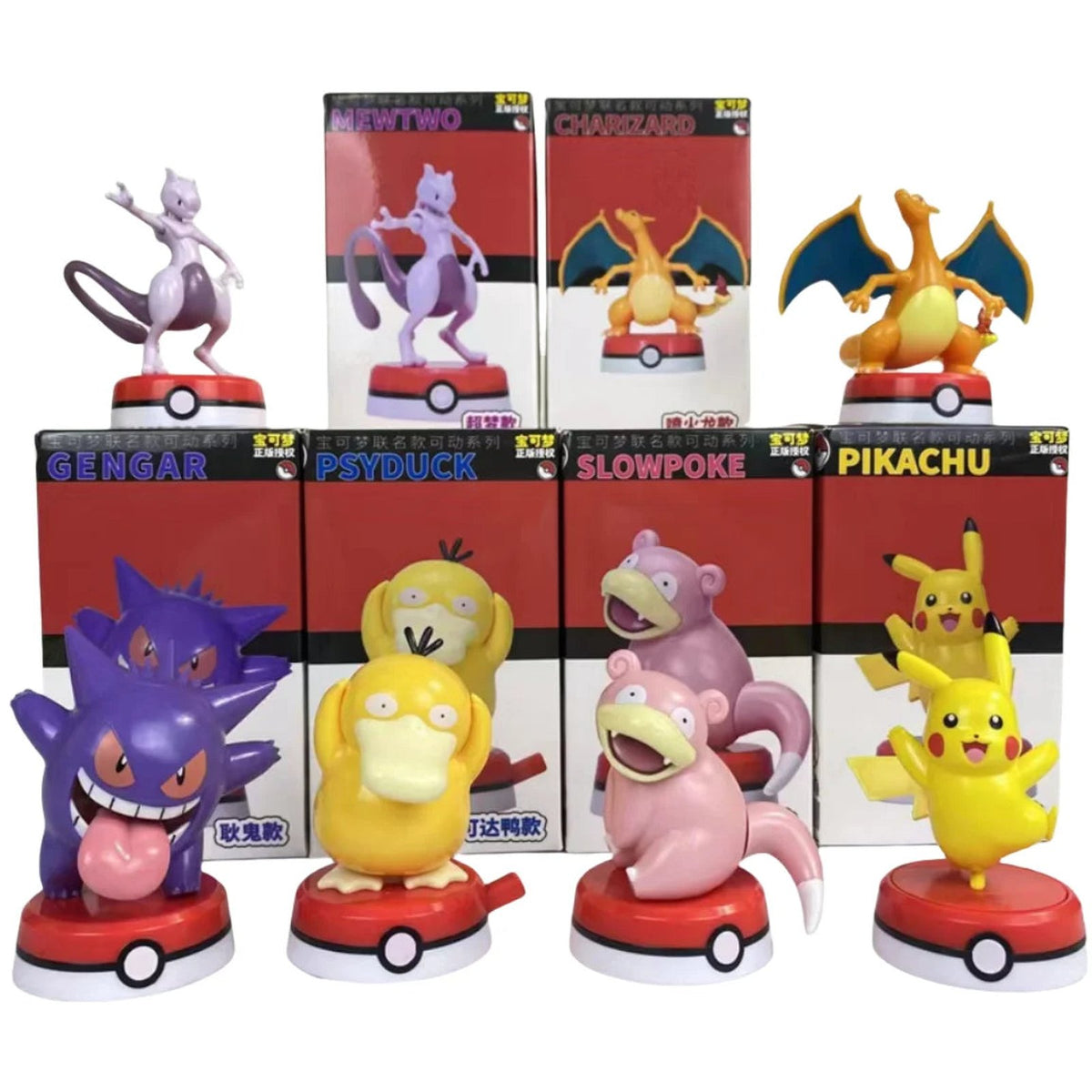 Set of six Pokémon figures on Poké Ball bases – photo 3