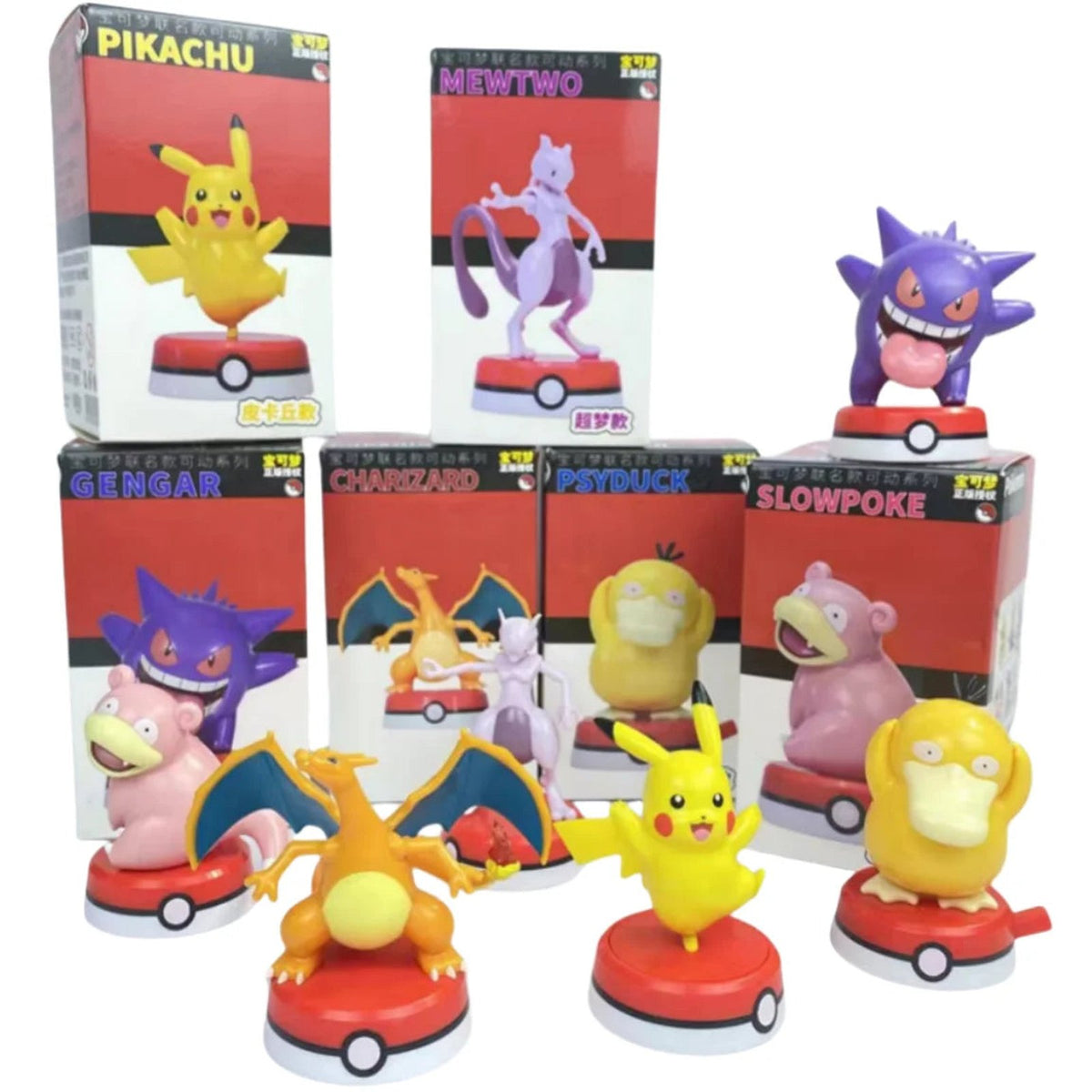 Set of six Pokémon figures on Poké Ball bases – photo 4