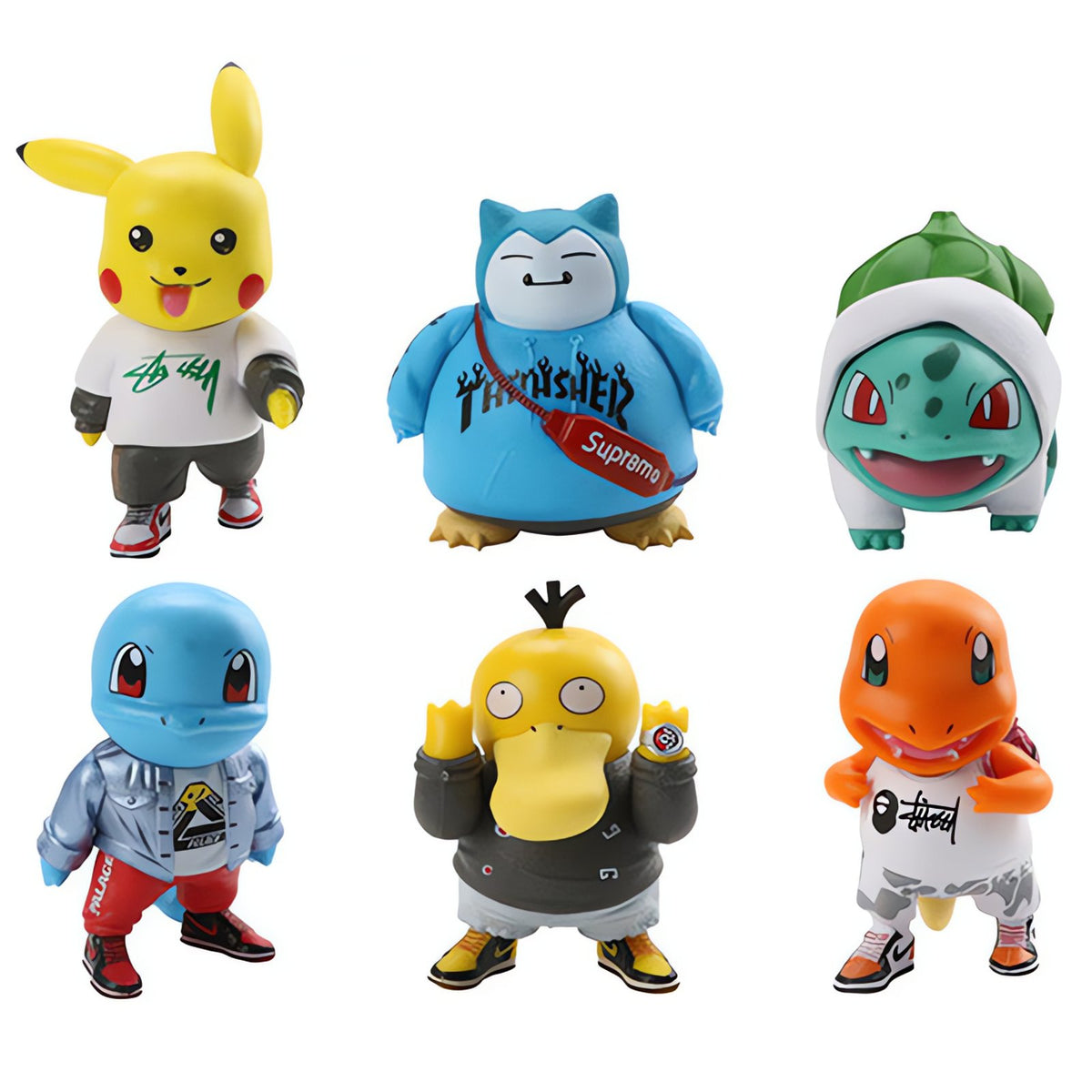 Set of six Pokémon figures in stylish outfits – photo 4