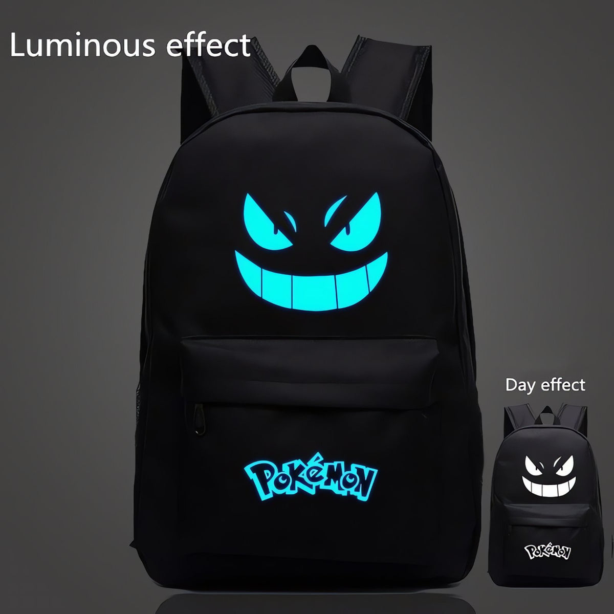 Pokémon glow-in-the-dark backpack – Black