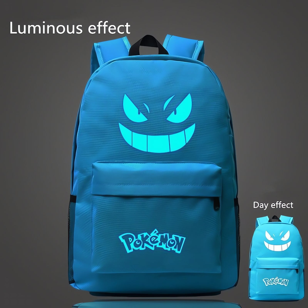 Pokémon glow-in-the-dark backpack – Light Blue