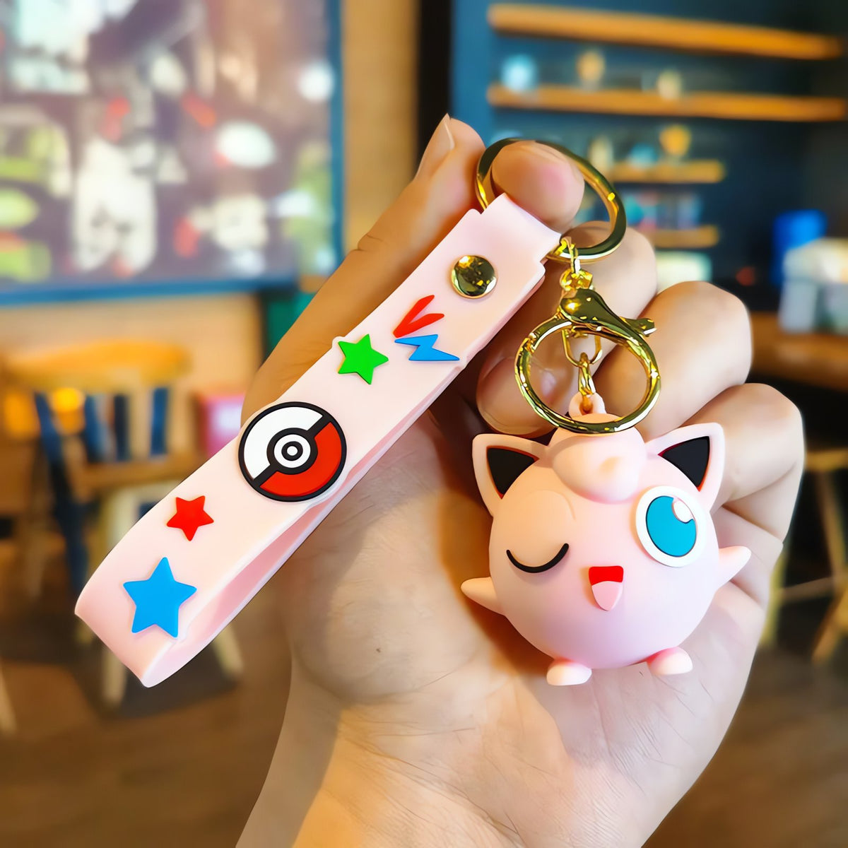 Pokémon keyrings with Pikachu and Charmander – Jigglypuff
