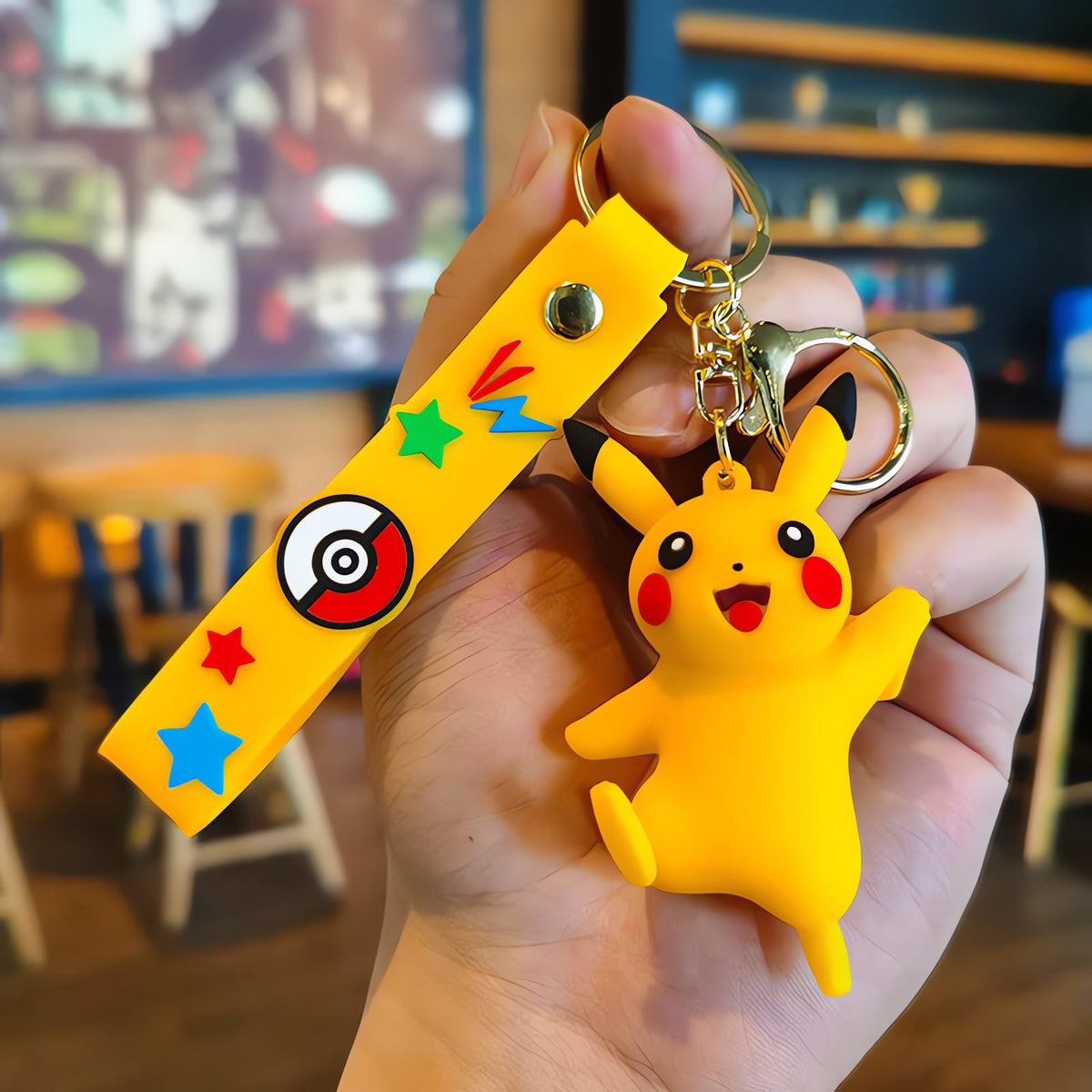 Pokémon keyrings with Pikachu and Charmander – Pikachu