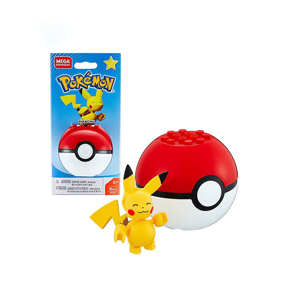 Pokémon Mega Construx building set with figure and Poké Ball – Pikachu