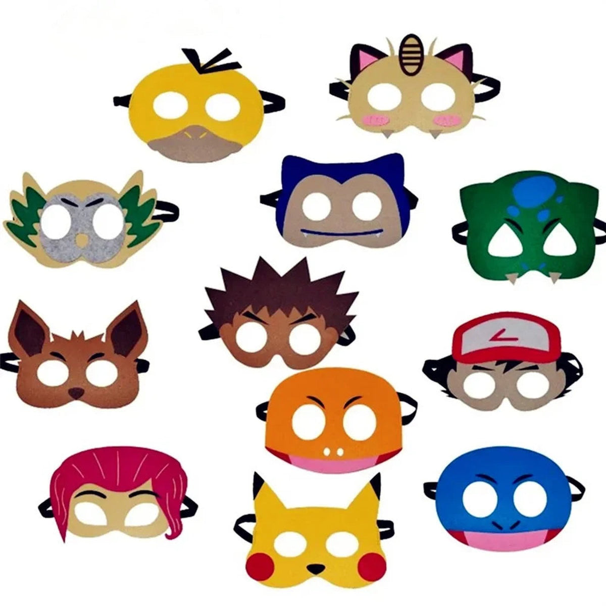 Set of 12 Pokémon party masks