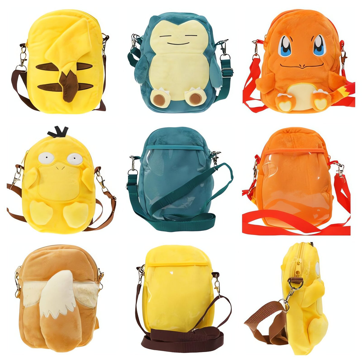 Pokémon plush bag with removable straps