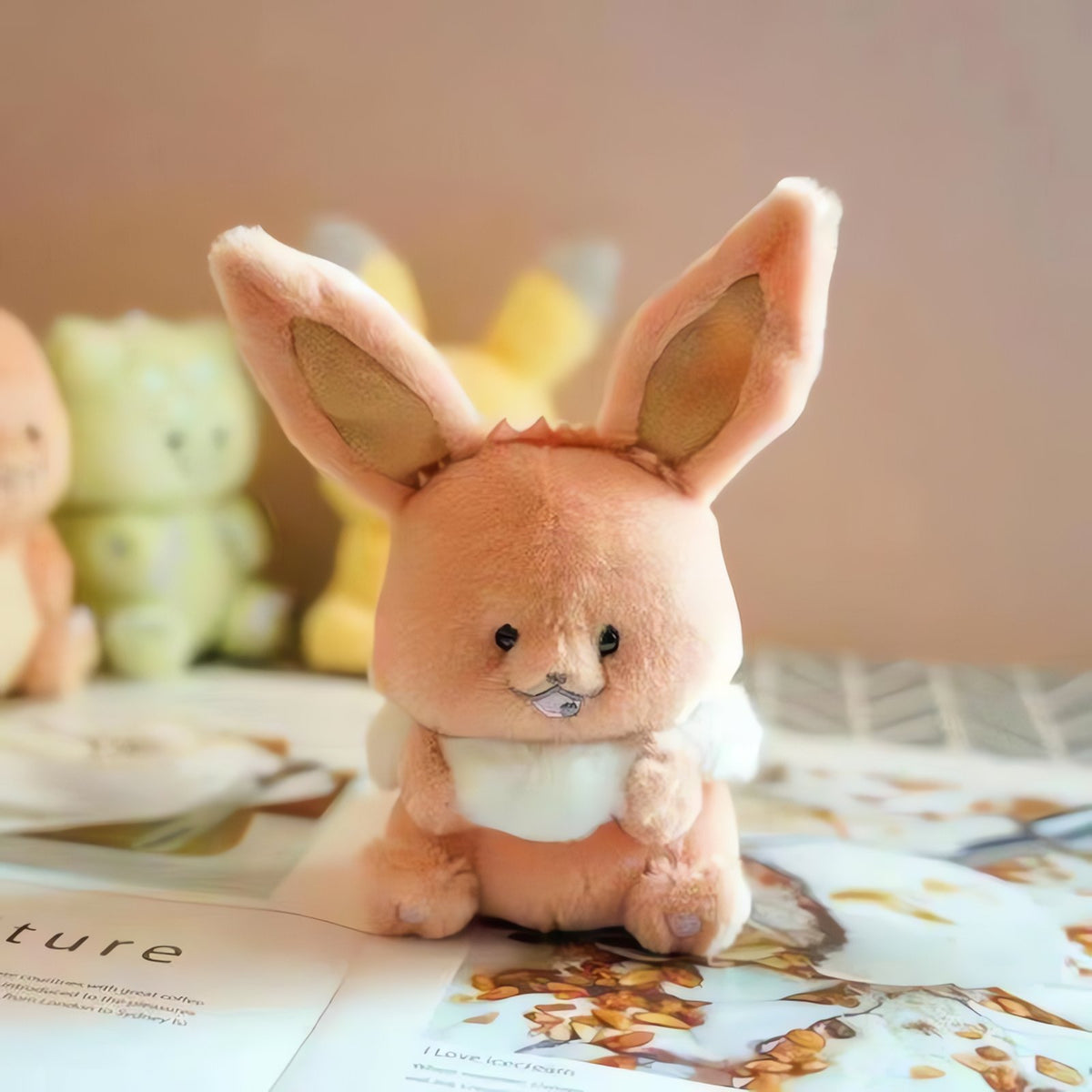 Pokémon plush keyring with chain – Eevee