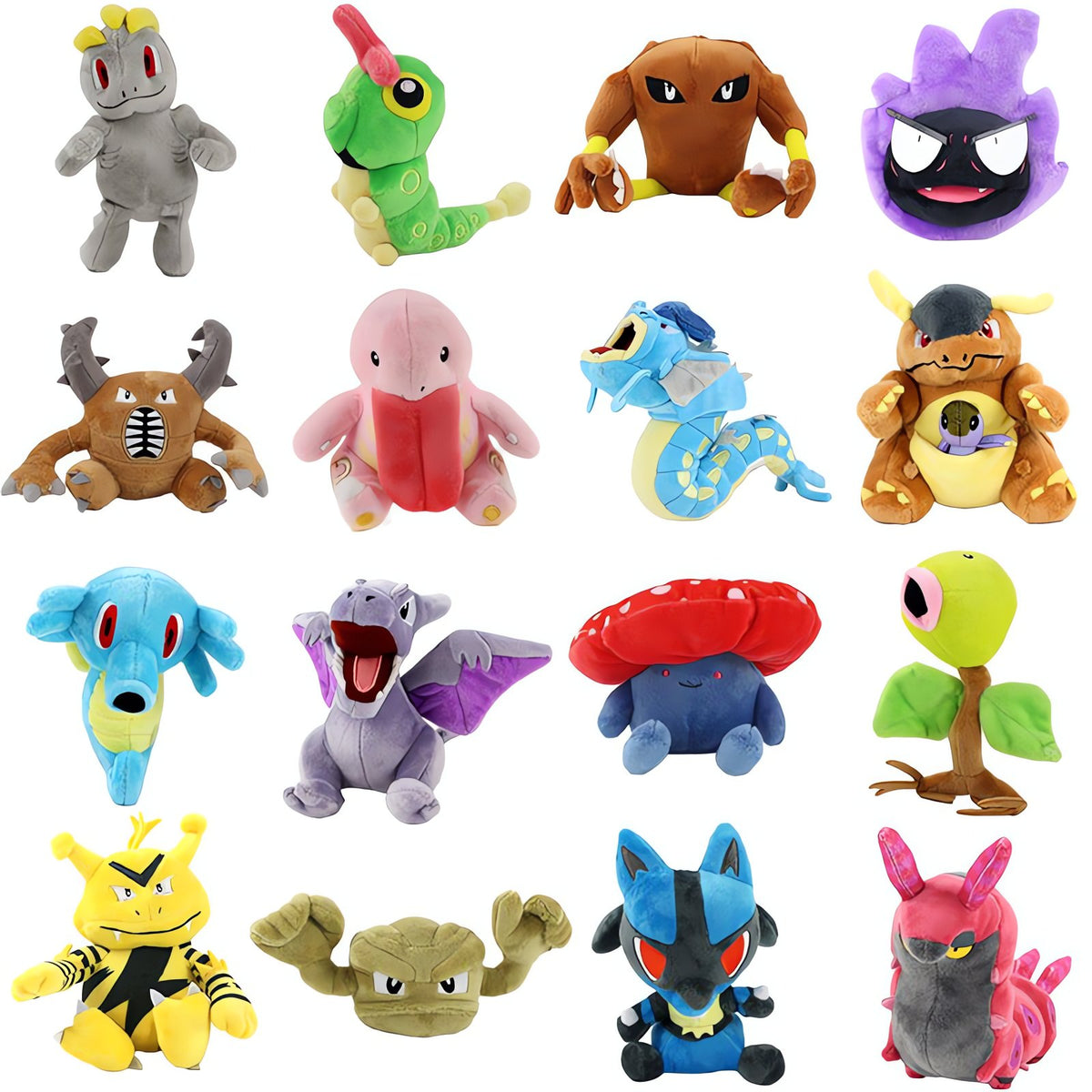 Pokémon plush toys including Lickitung and Gastly
