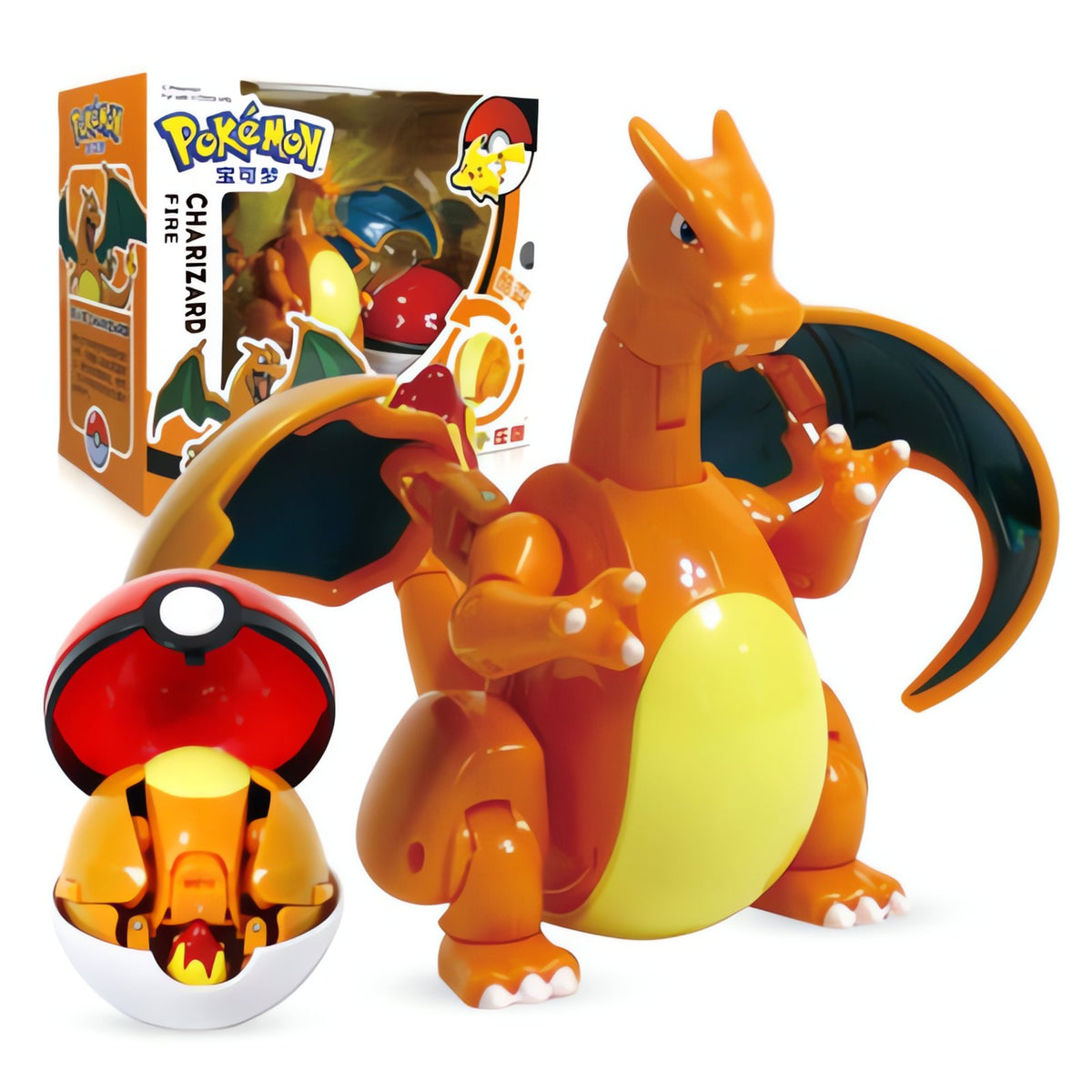 Pokémon figure Poké Ball set, approx. 8cm ball – Charizard