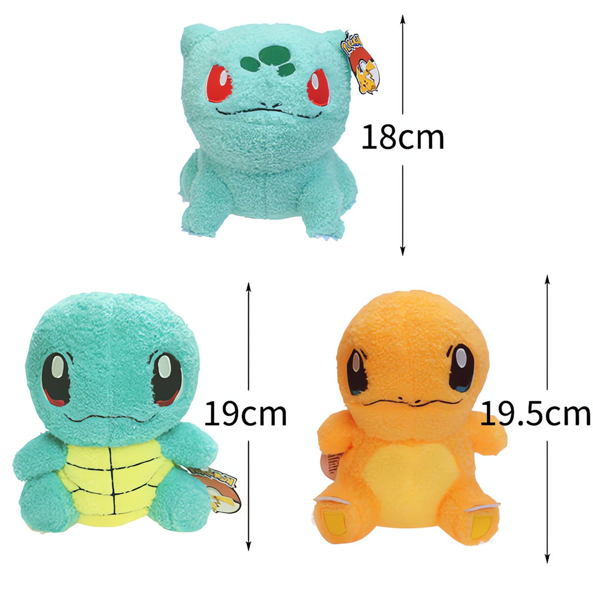 Set of three Pokémon plush toys – Kanto Region B
