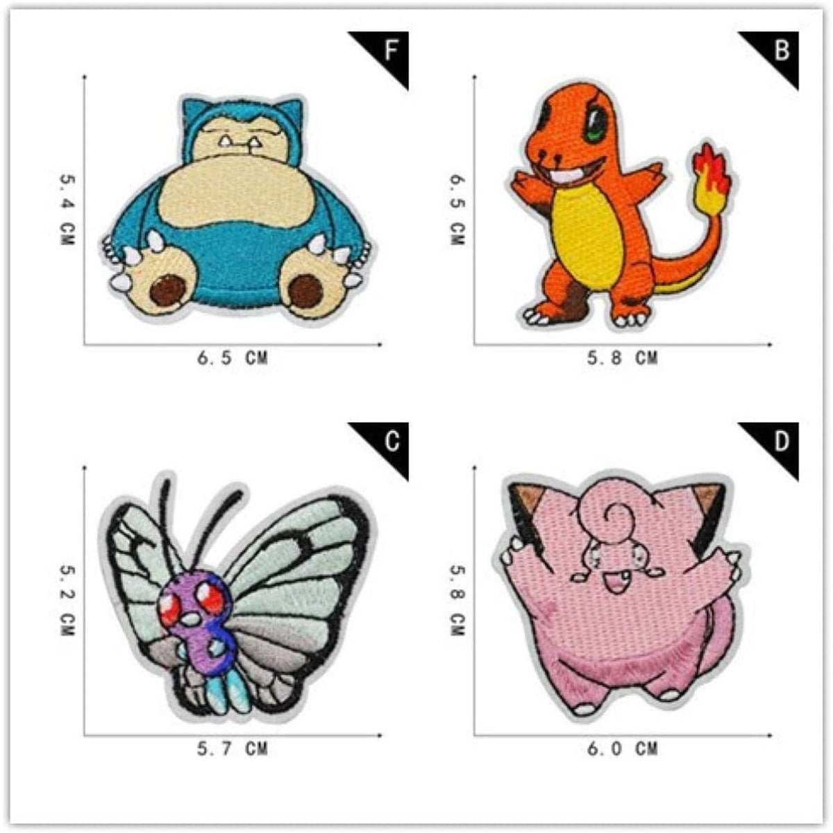 Set of 25 Pokémon sew-on patches – photo 3