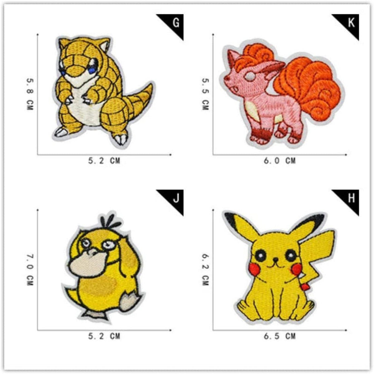 Set of 25 Pokémon sew-on patches – photo 8