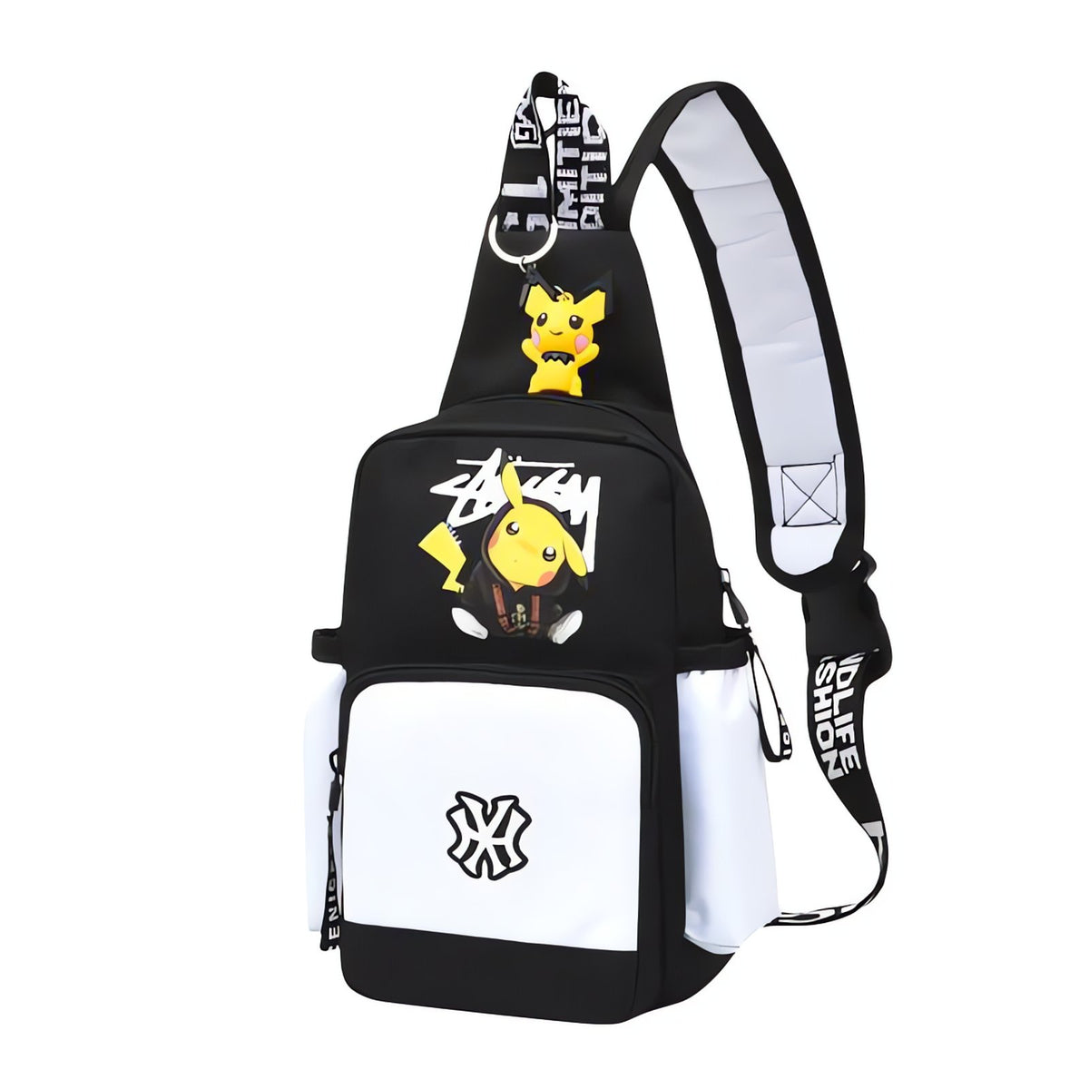 Pokémon sling bag with Pikachu-style design – White