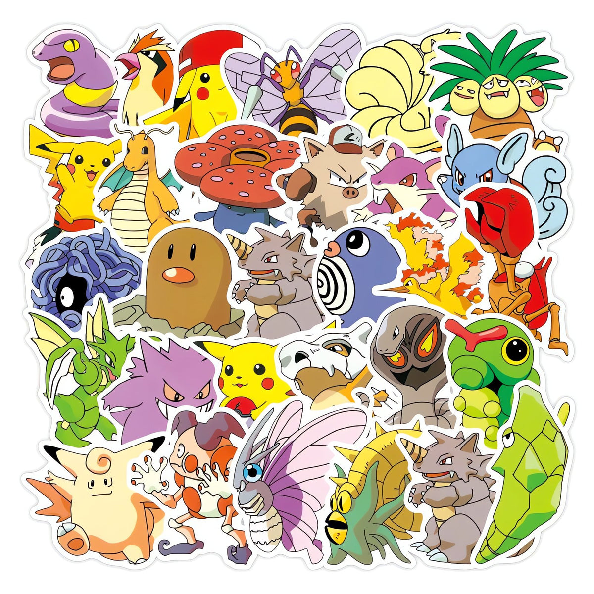 Pokémon sticker pack with mixed designs – Set of 50