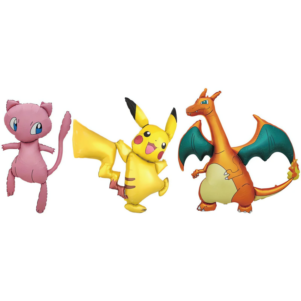 Pokémon XXL balloon set with Pikachu, Mew and Charizard