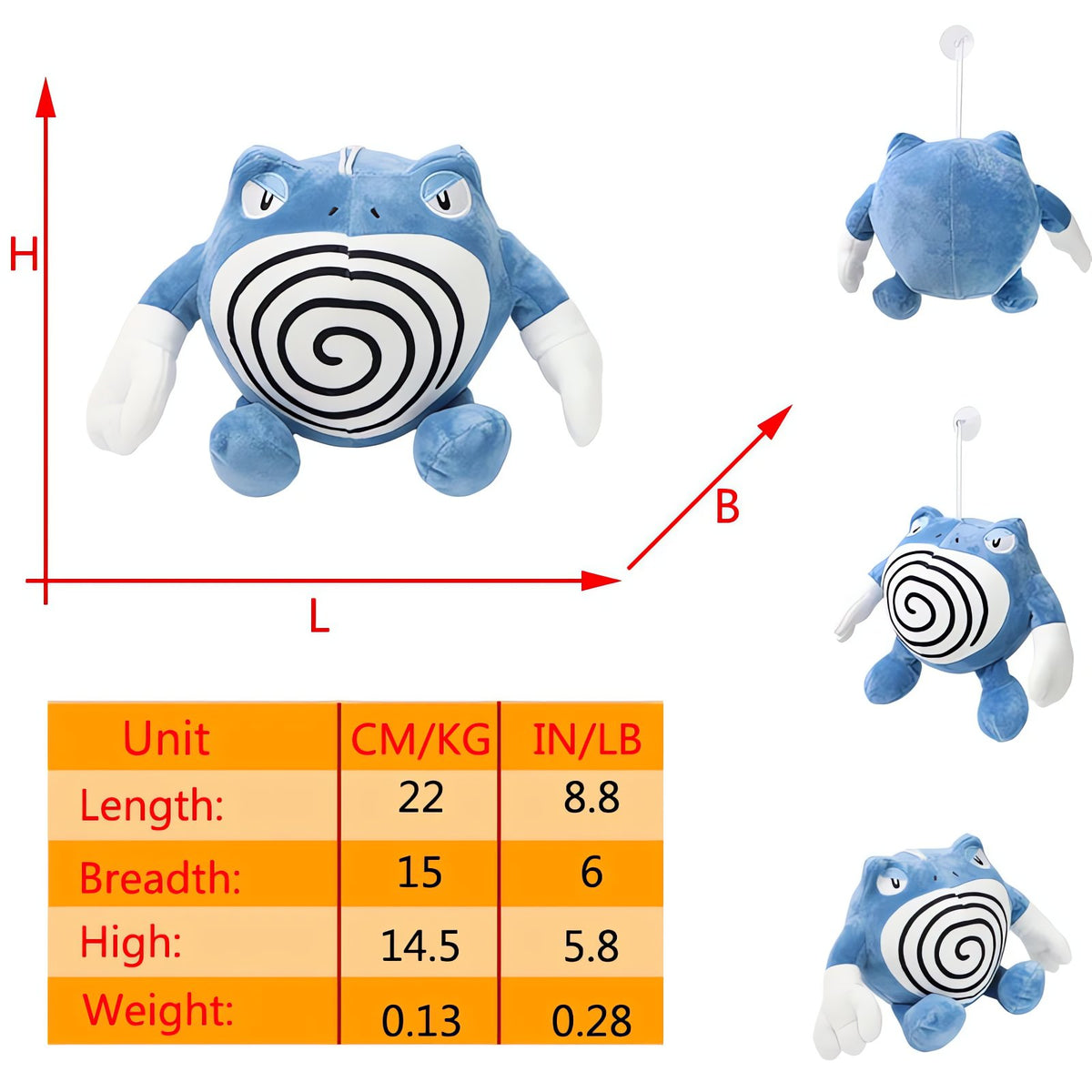 Poliwag line plush toys – Poliwrath