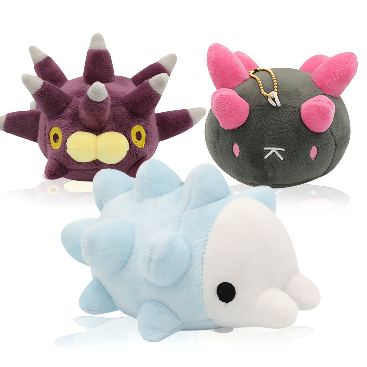Pincurchin and Snom plush toys