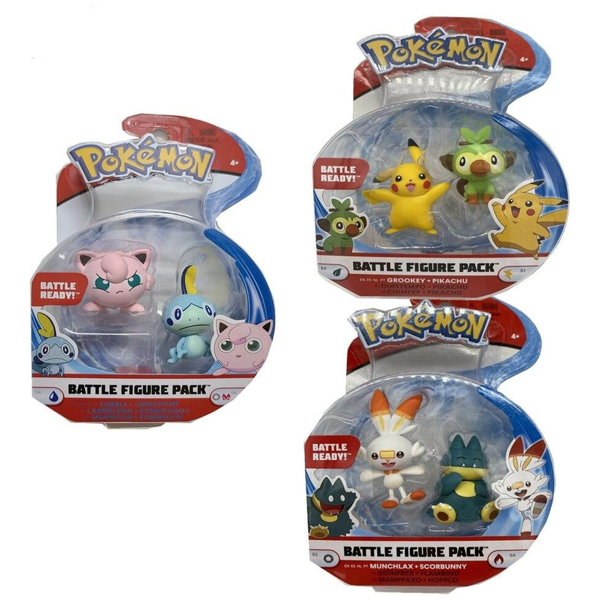 Scorbunny and Munchlax battle figure set
