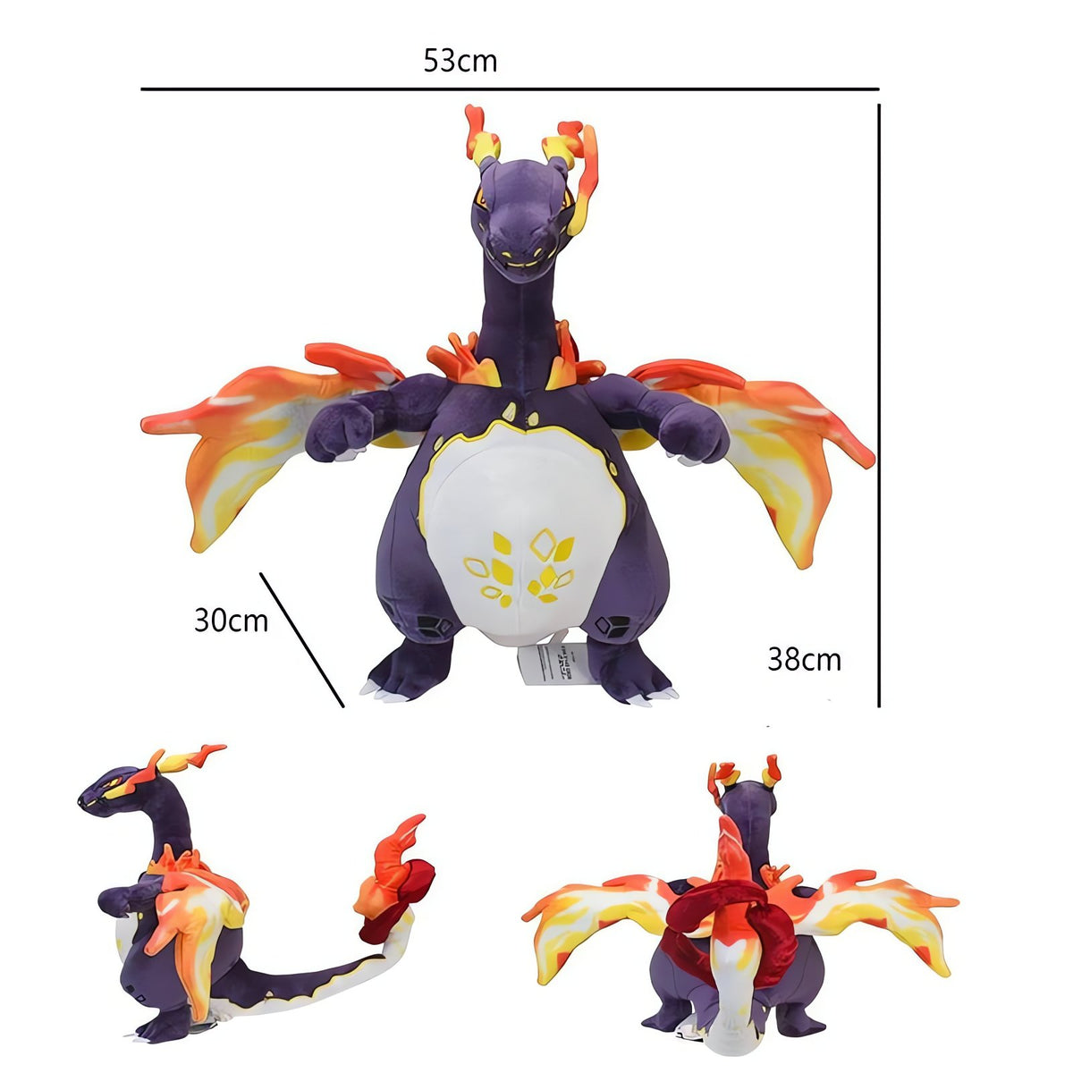 Shiny Gigantamax Charizard plush toy, 38cm – photo 3