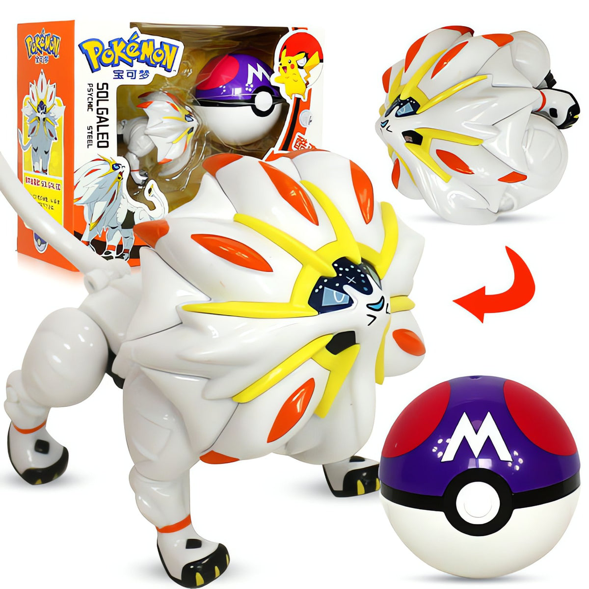 Solgaleo figure that transforms into a Poké Ball – photo 2