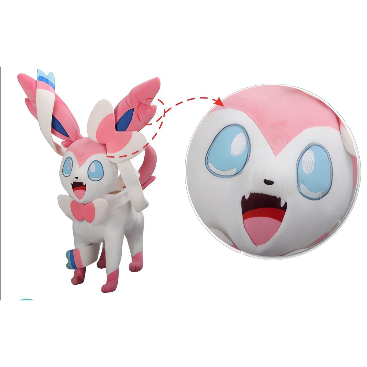 Sylveon plush toy in anime style, 30cm – photo 4