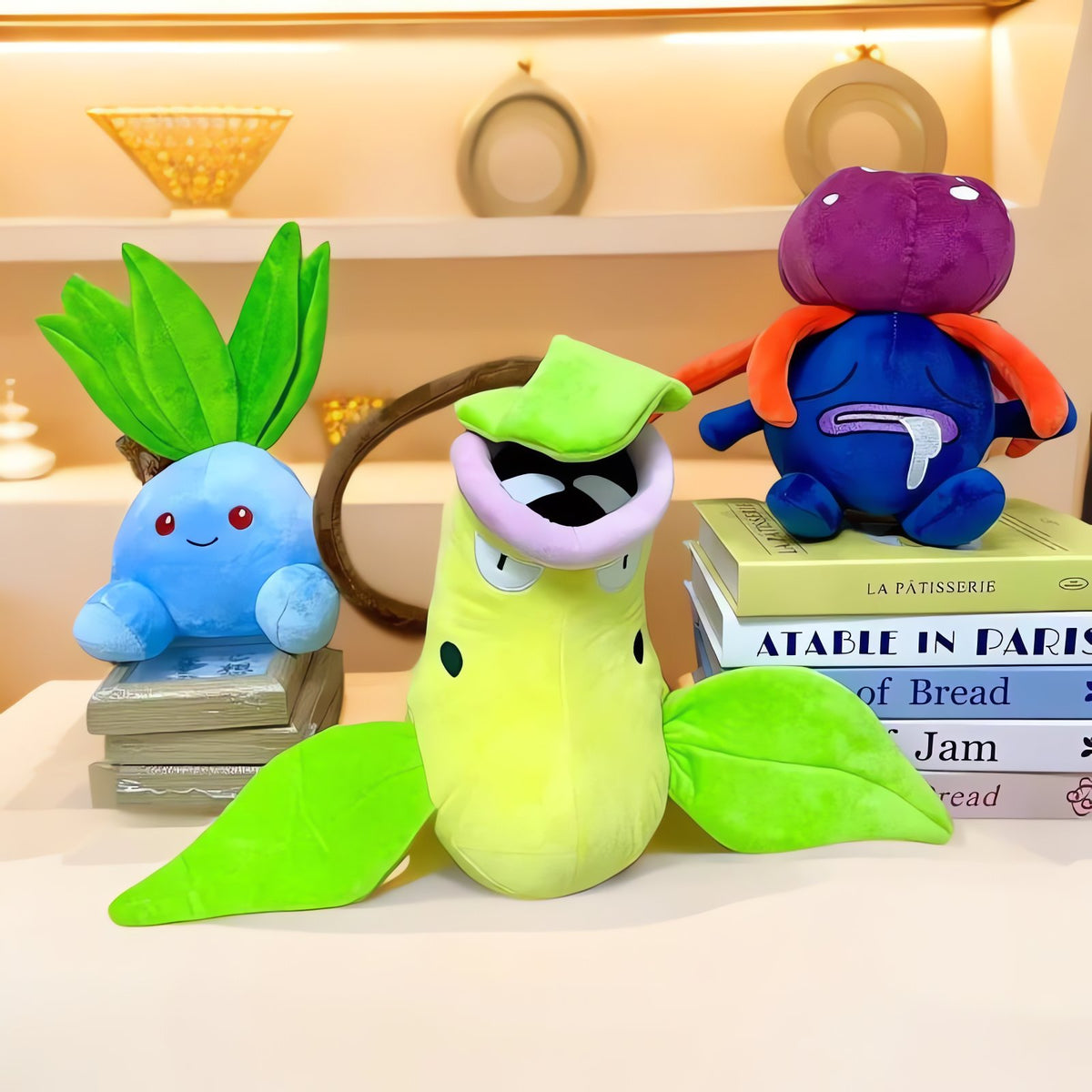 Victreebel, Oddish and Gloom plush toys