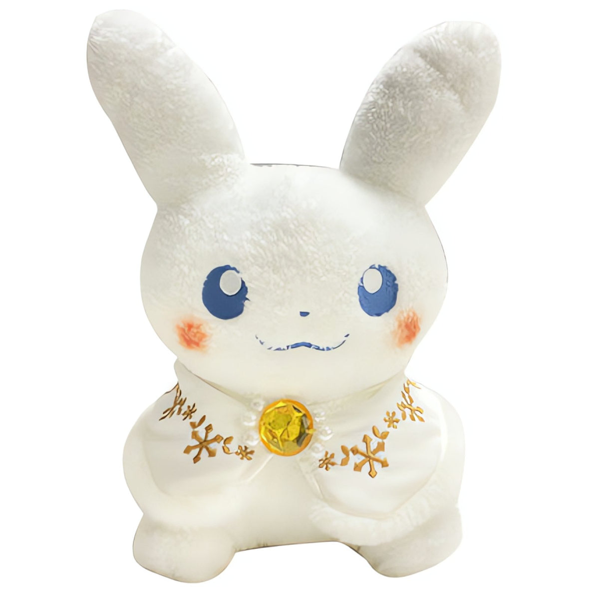 White Pikachu plush toy with a cape, 27cm
