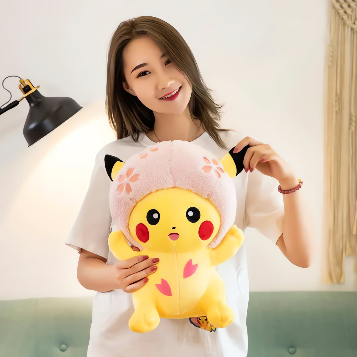 XXL Pikachu Sakura plush toy with cherry blossom – photo 3