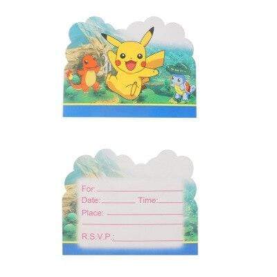 Pokémon card birthday invitation