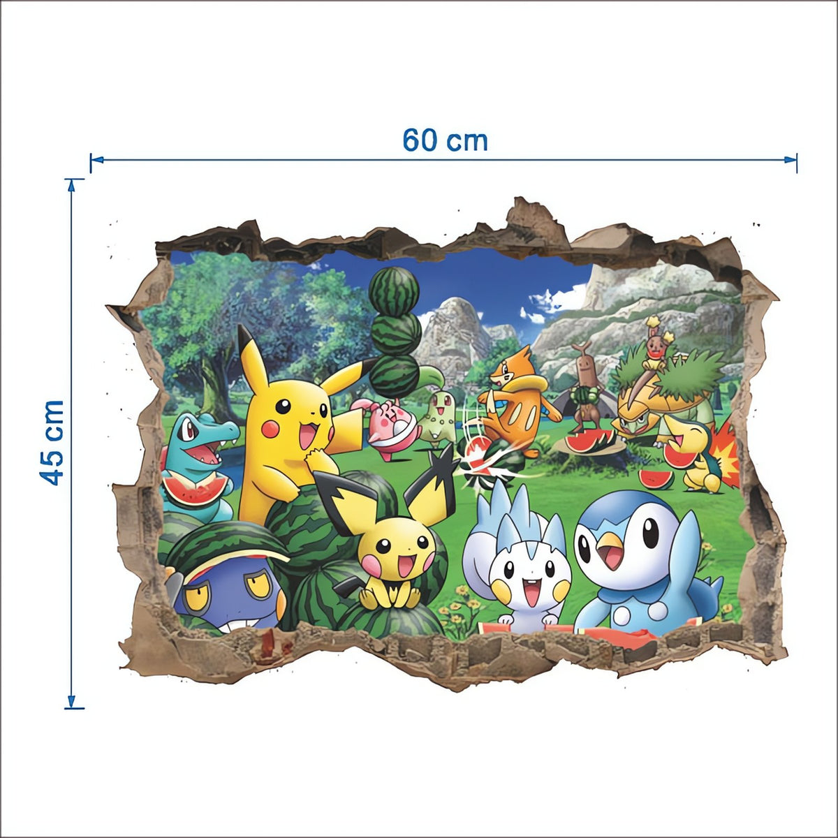 3D Detective Pikachu wall sticker – A 45x60cm